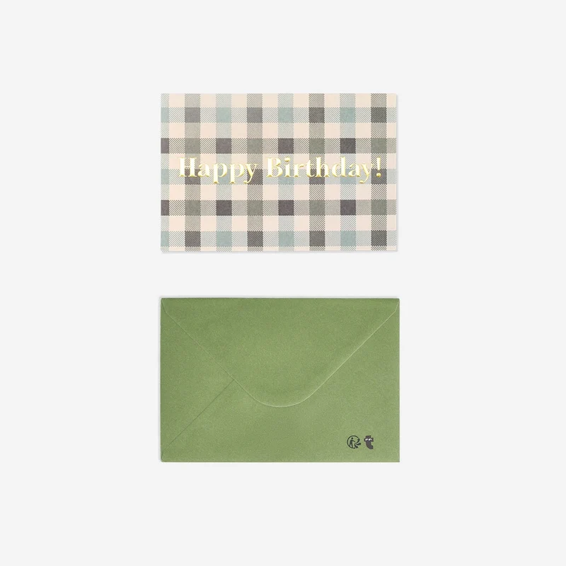 Checkered birthday card