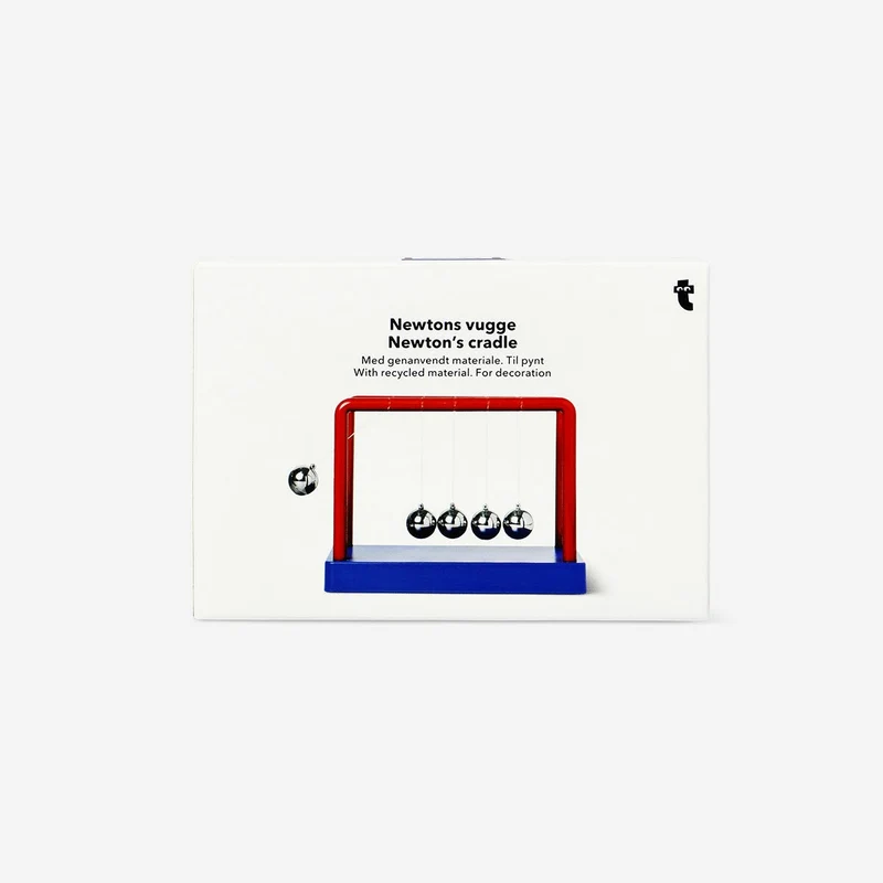 Blue and red Newton's cradle