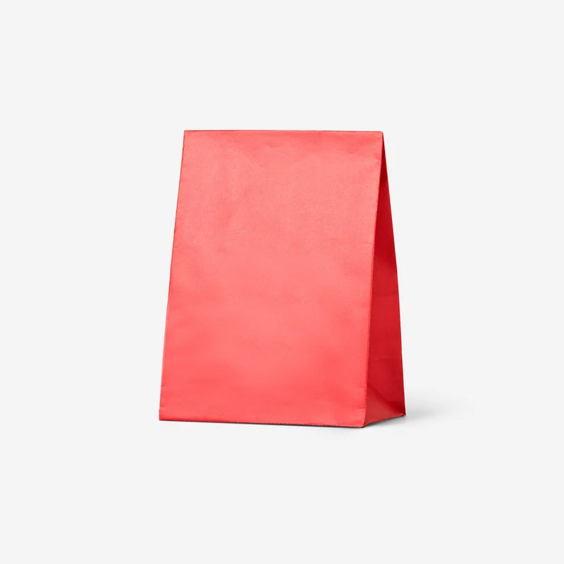 Set of red paper gift bags - 3 pcs