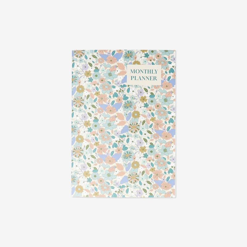 Floral monthly planner - English