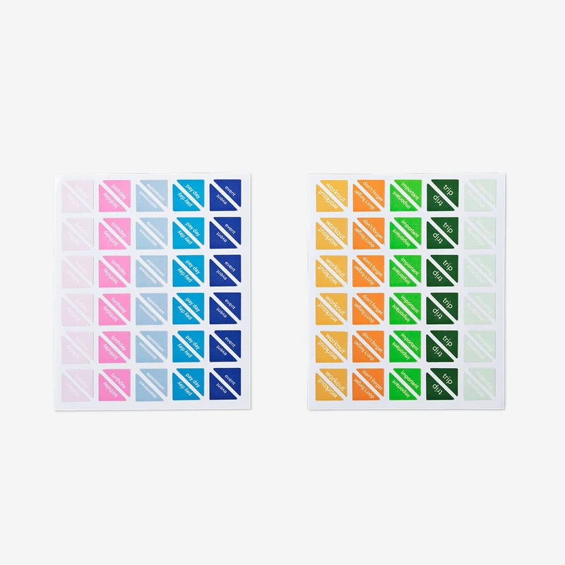 Corner stickers for planning