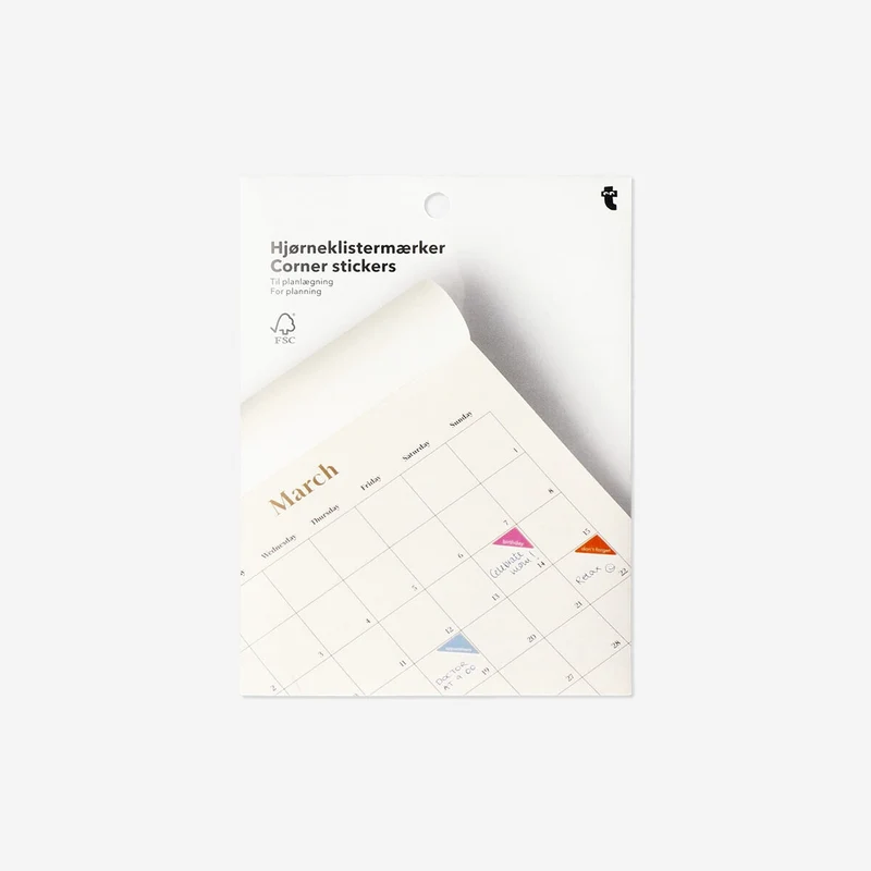 Corner stickers for planning