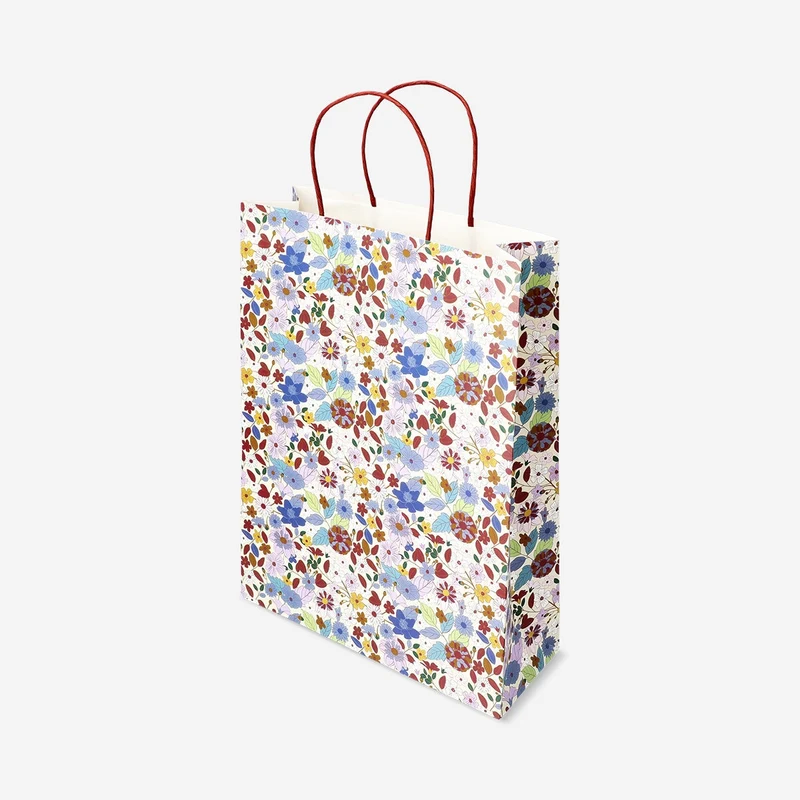 Floral paper gift bag