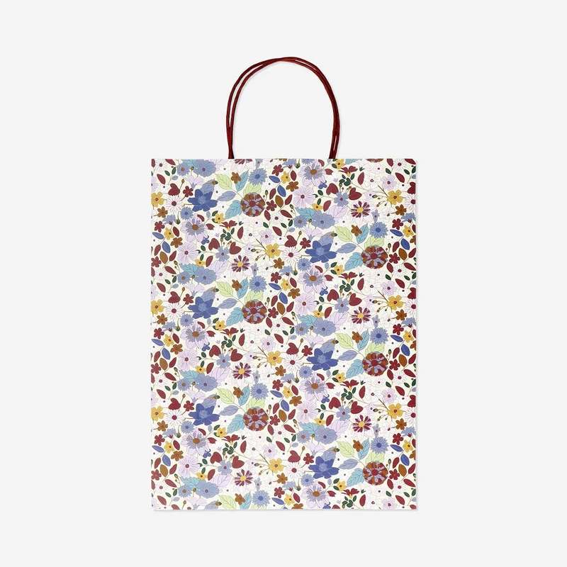 Floral paper gift bag