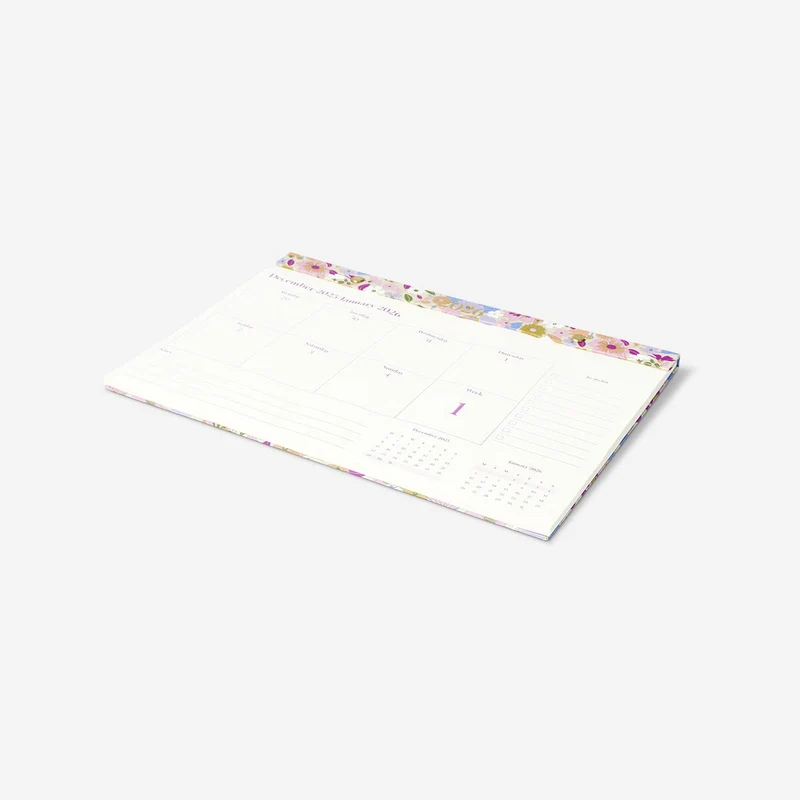 Floral weekly planner - English