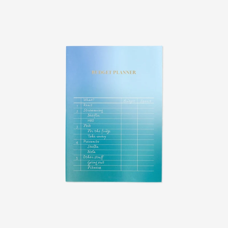 A5 Gradient budget planner - English