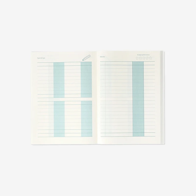A5 Gradient budget planner - English