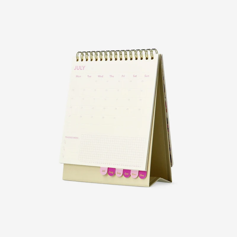 Floral desk calendar 2026 - English
