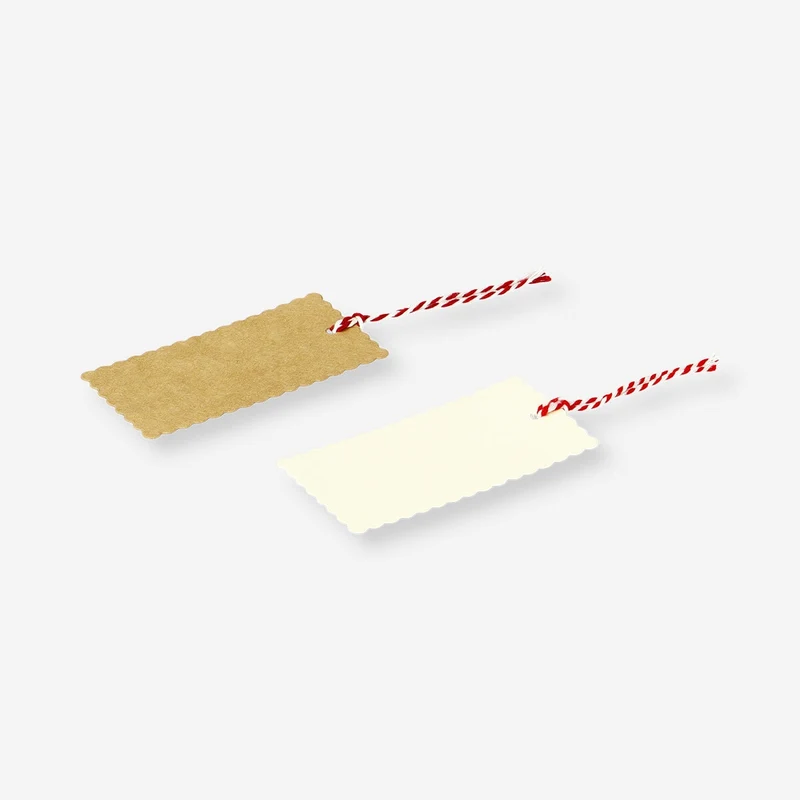 Gift tags with scalloped edges - 8 pcs