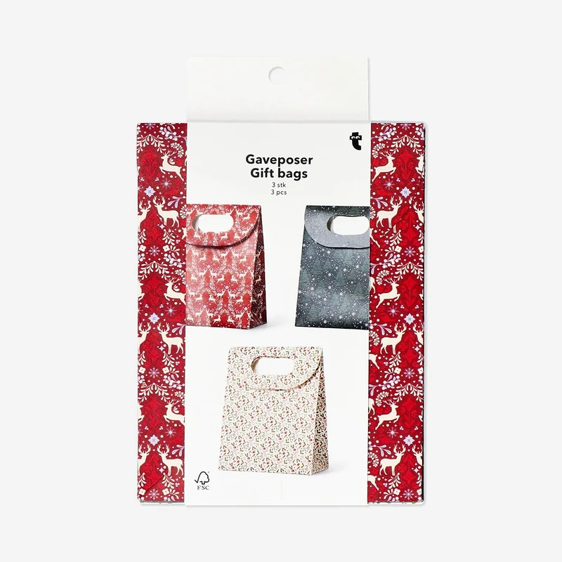 Set of small gift bags - 3 pcs