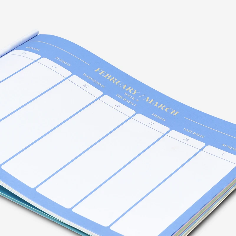 Weekly planner with tear off pages - English