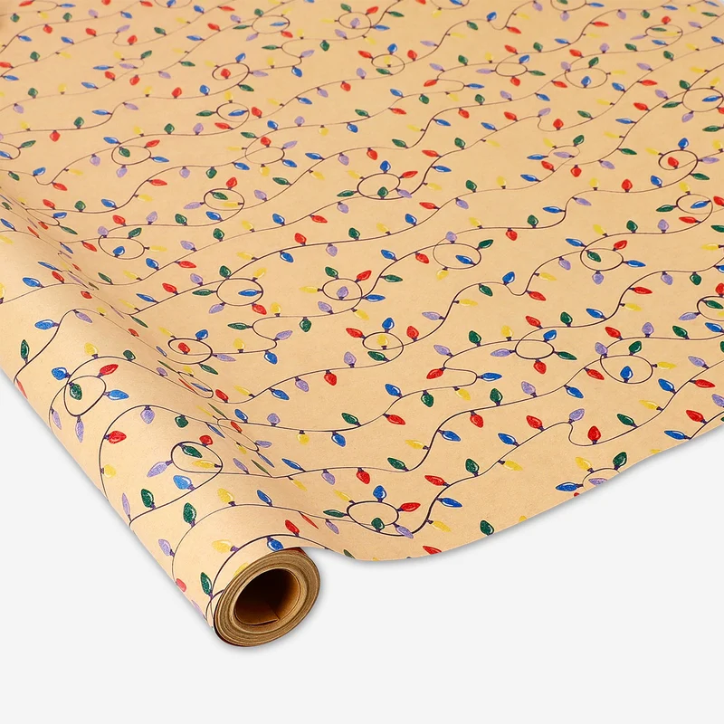 1000 cm craft wrapping paper - String lights motif