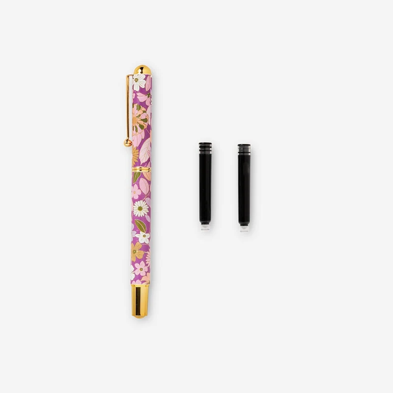 Floral fountain pen