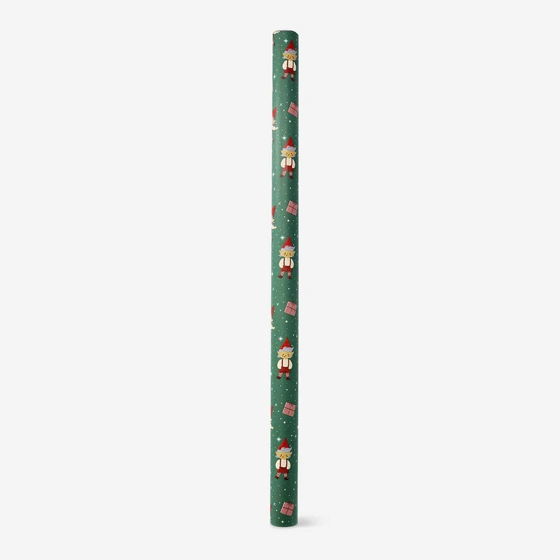 400 cm craft wrapping paper - Elf print
