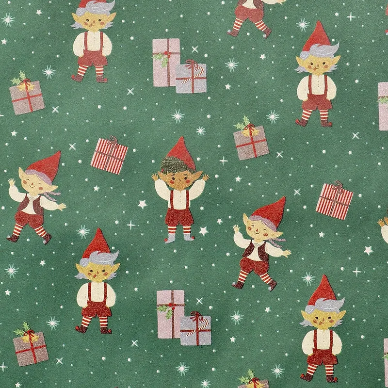 400 cm craft wrapping paper - Elf print