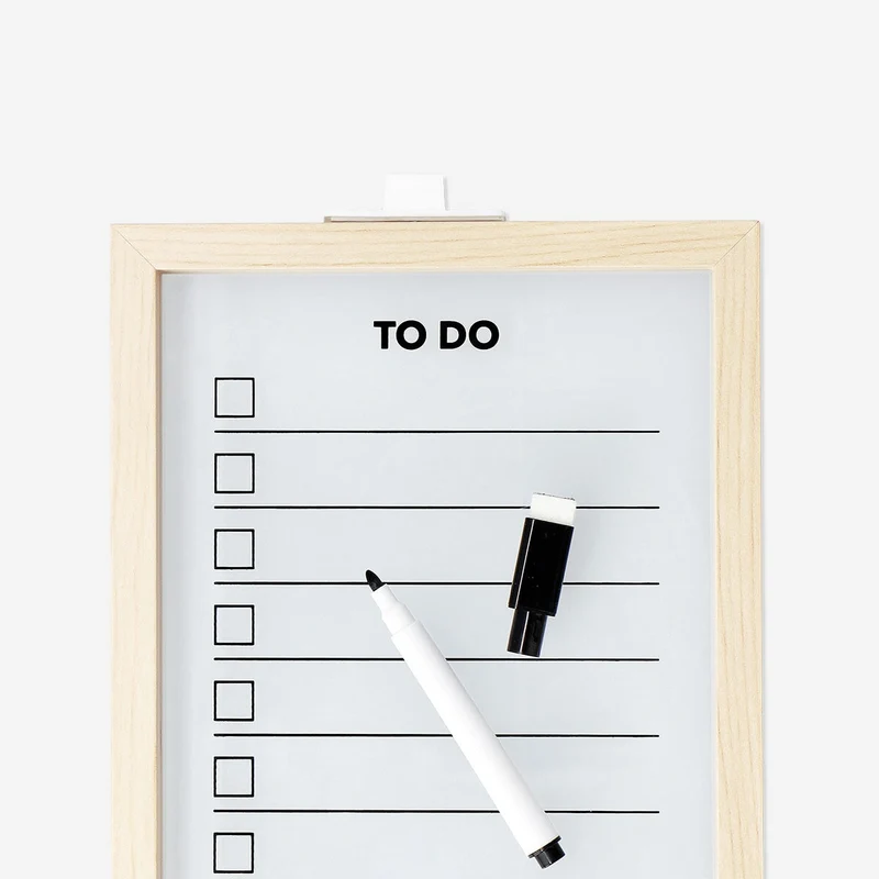 Wooden planner board with marker