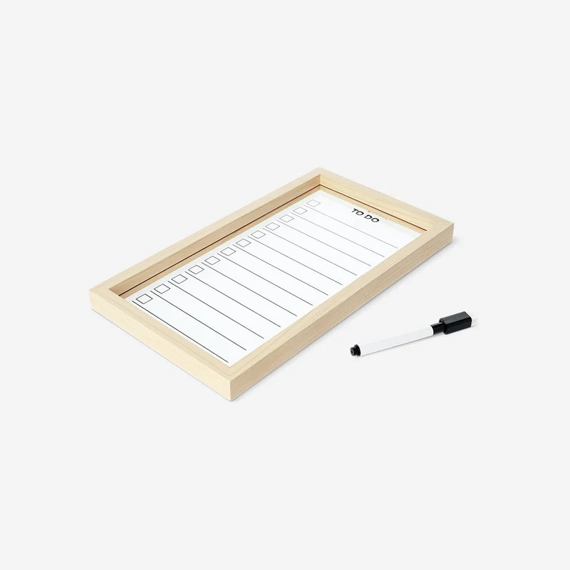 Wooden planner board with marker