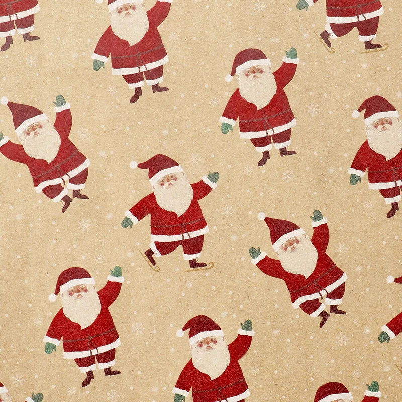 400 cm craft wrapping paper - Jumping Santas