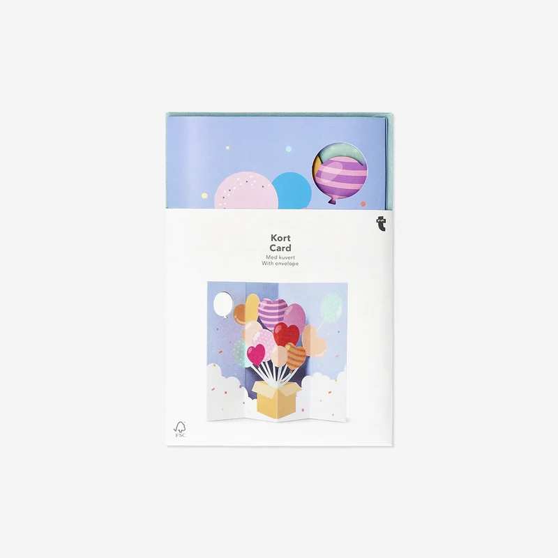 Greetings card with balloons