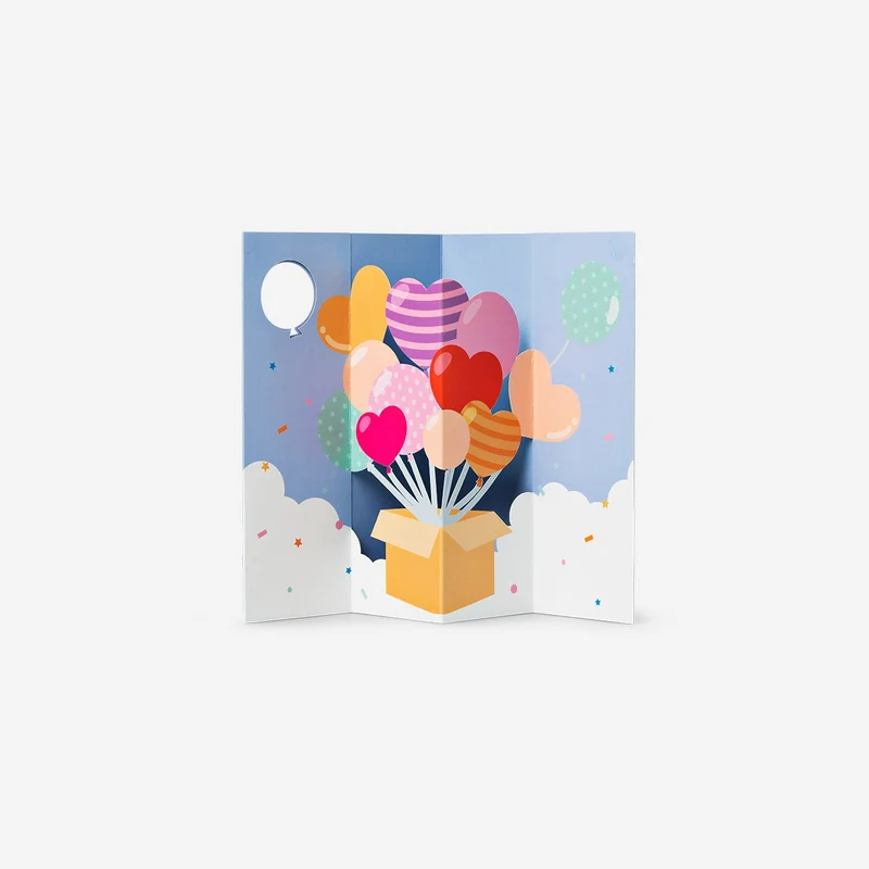 Greetings card with balloons