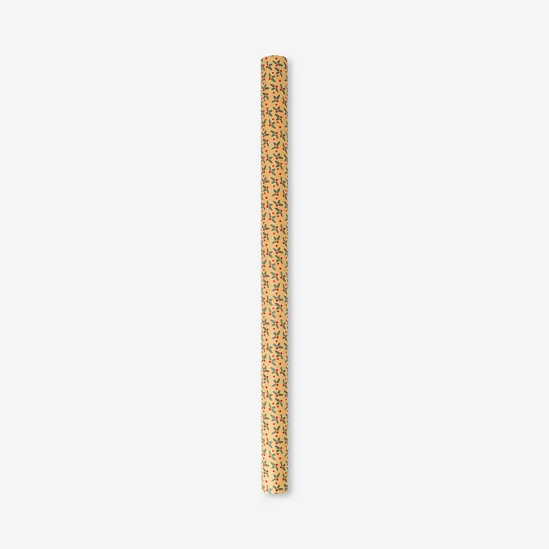1000 cm craft wrapping paper - Holly print