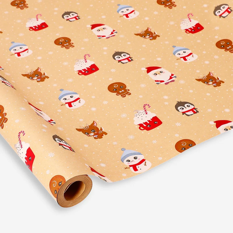 1000 cm craft wrapping paper - Christmas characters