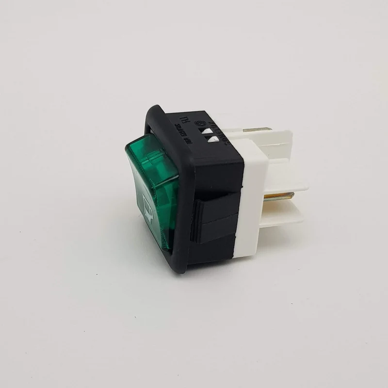 Interruttore unipolare luminoso verde per Saeco 25x25mm 3 contatti