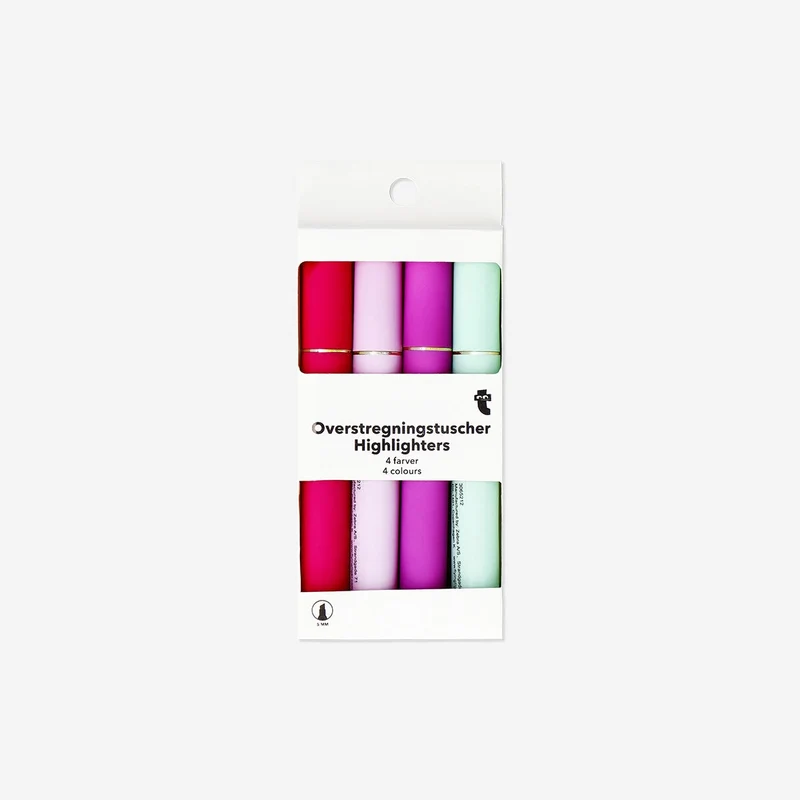 Lipstick shaped highlighters - 4 pcs