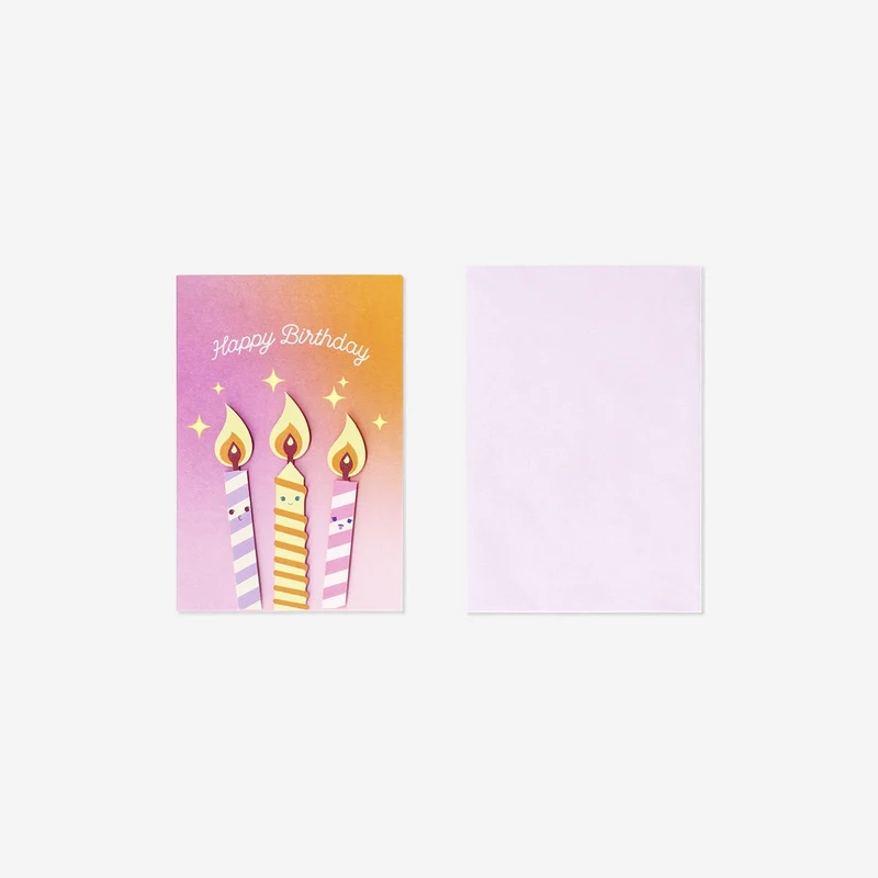 Birthday card with candles
