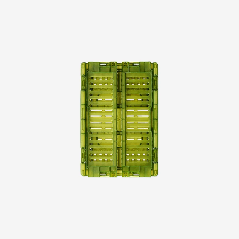 Green collapsible storage box - 15 cm