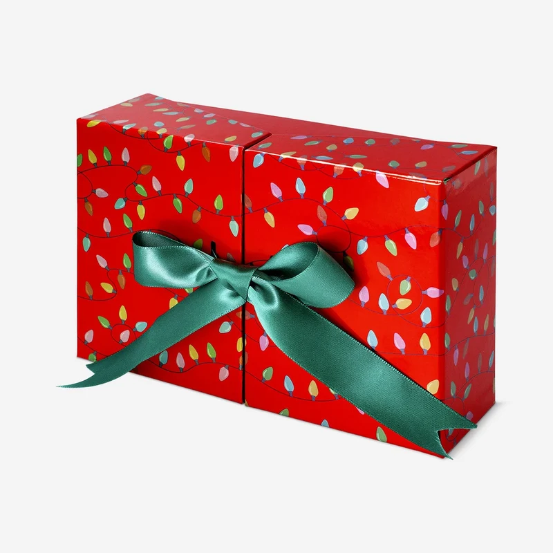 Red gift box with ribbon - 20 cm