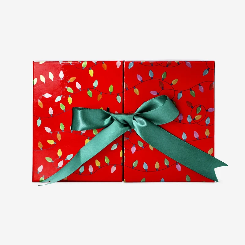 Red gift box with ribbon - 20 cm