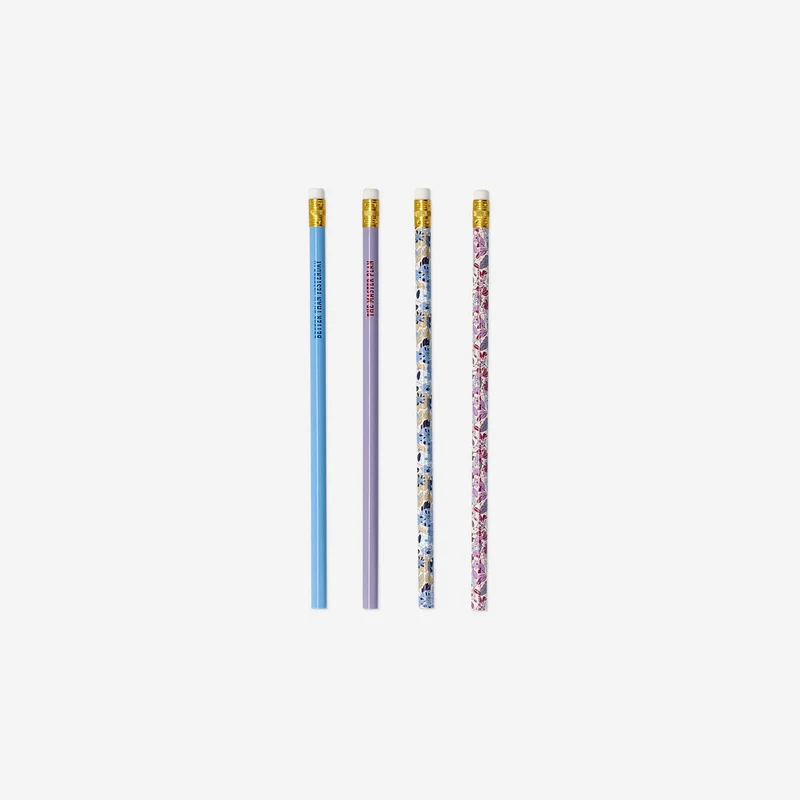 Floral pencils - 4 pcs