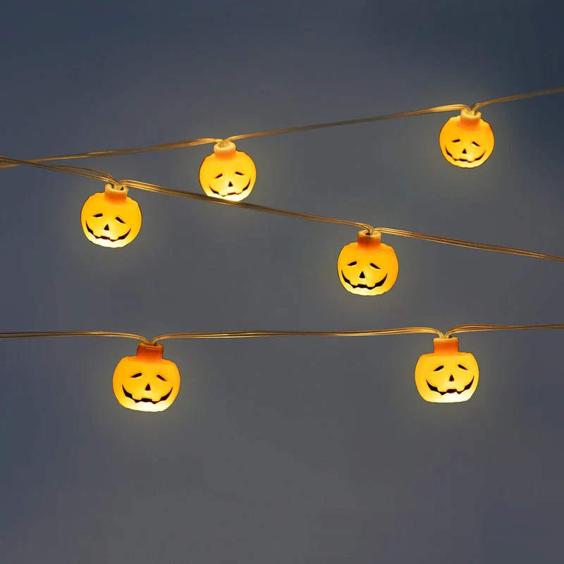 String lights with pumpkins - 260 cm