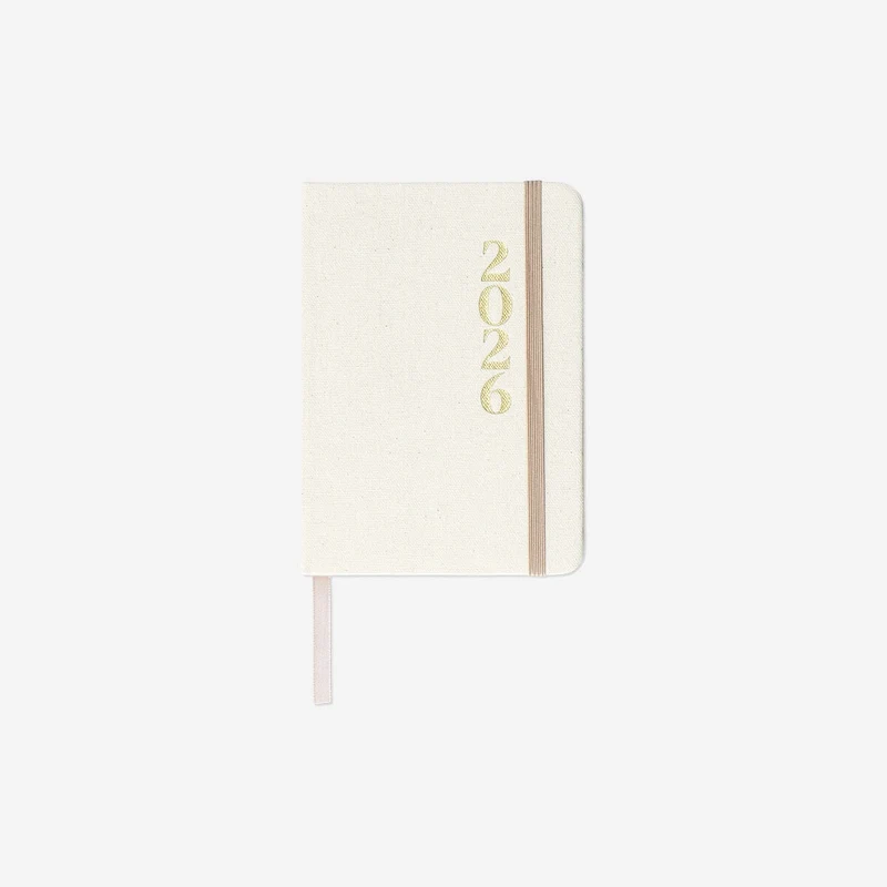 A6 Linen weekly diary 2026 - English