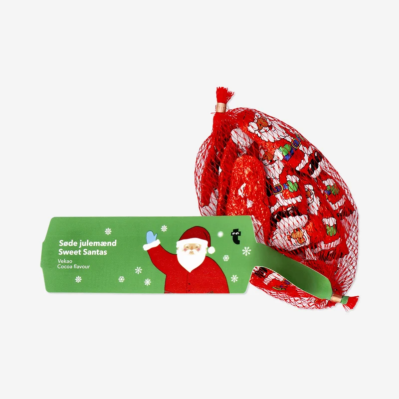 Cocoa confectionery Santas in net