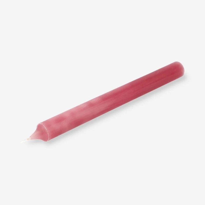 Rose pink dinner candle - 24 cm