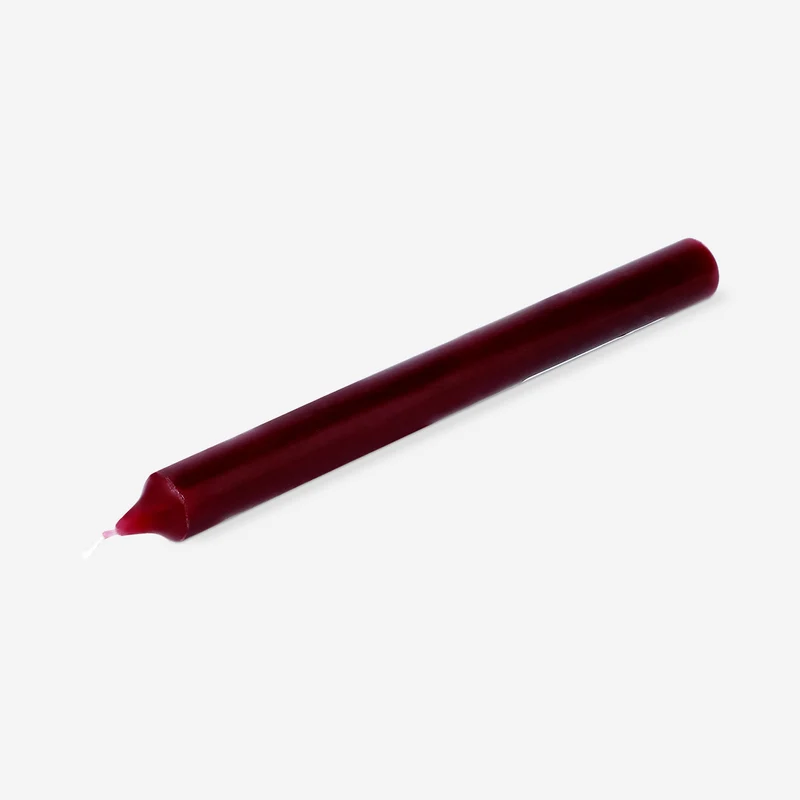 Burgundy dinner candle - 24 cm