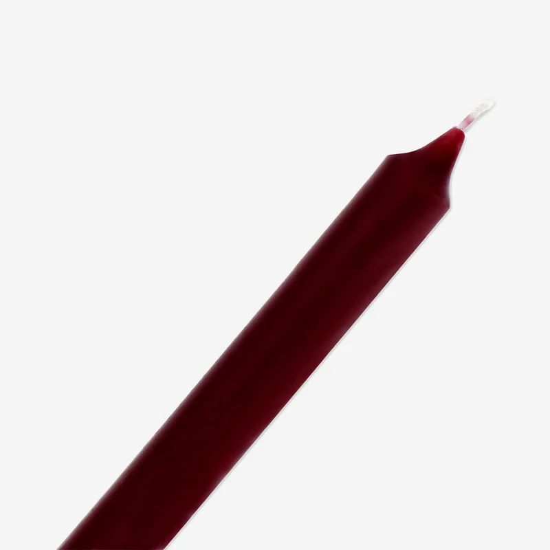 Burgundy dinner candle - 24 cm