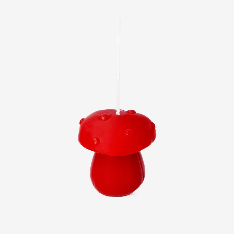 Red mushroom candle