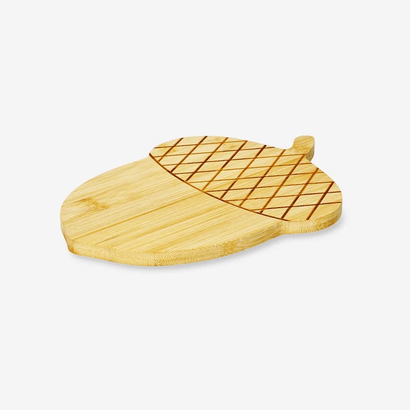 Bamboo cutting board in acorn design