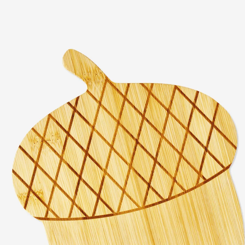 Bamboo cutting board in acorn design