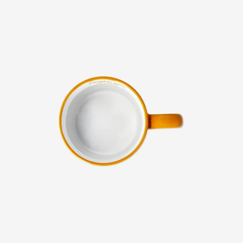 Orange mug with pumpkin print - 480 ml