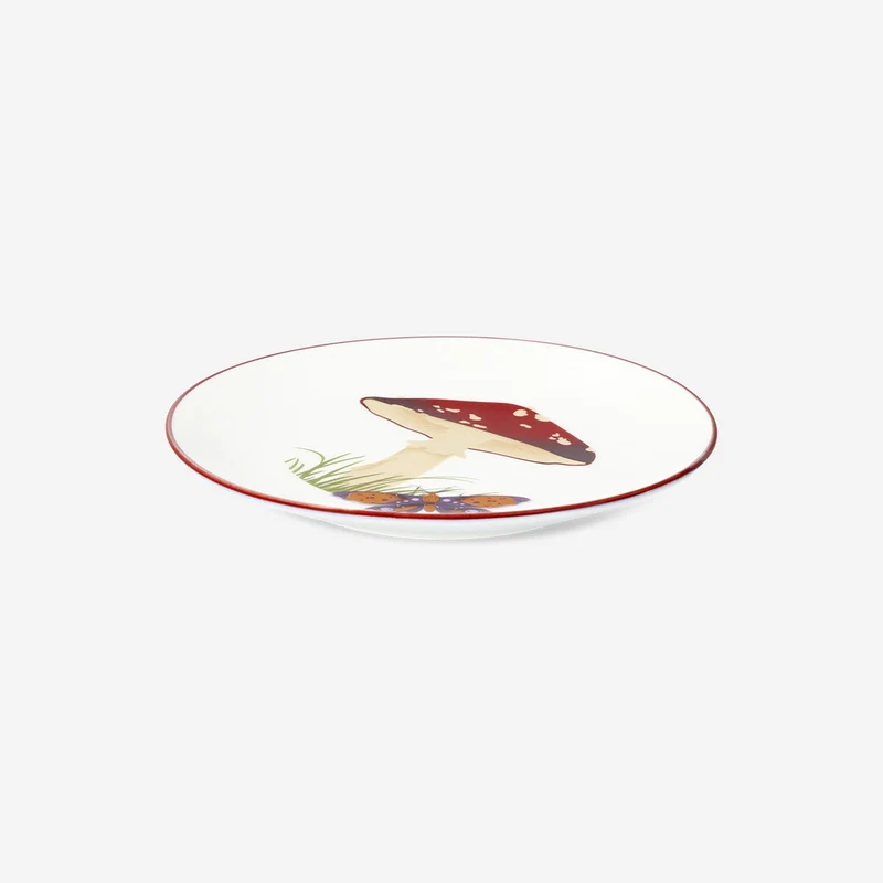 Ceramic mushroom plate - 16 cm