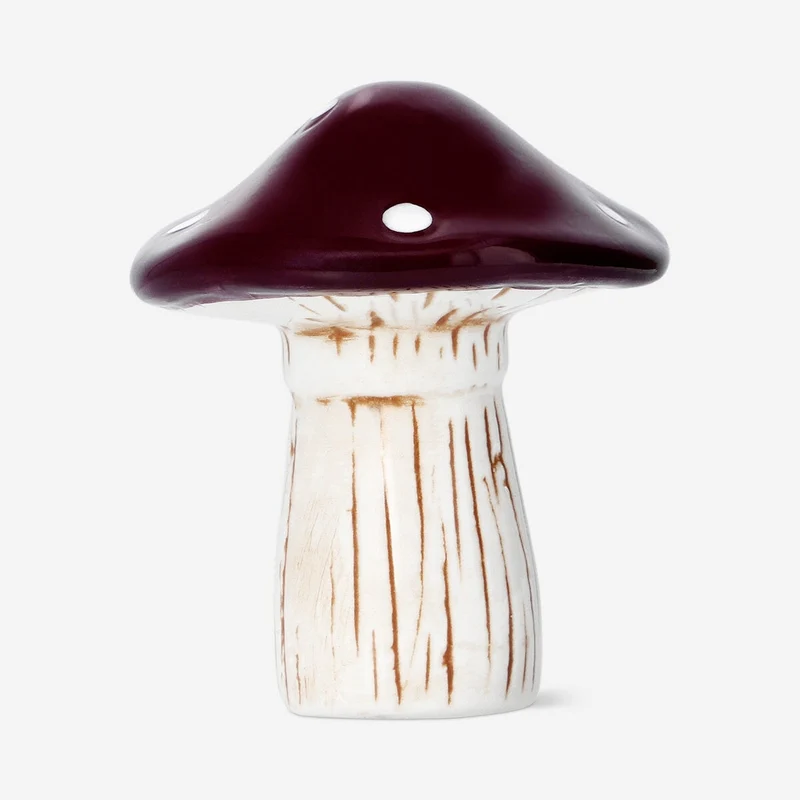 Decorative burgundy mushroom - 9 cm
