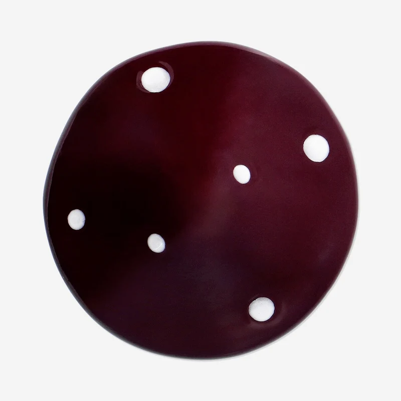 Decorative burgundy mushroom - 9 cm