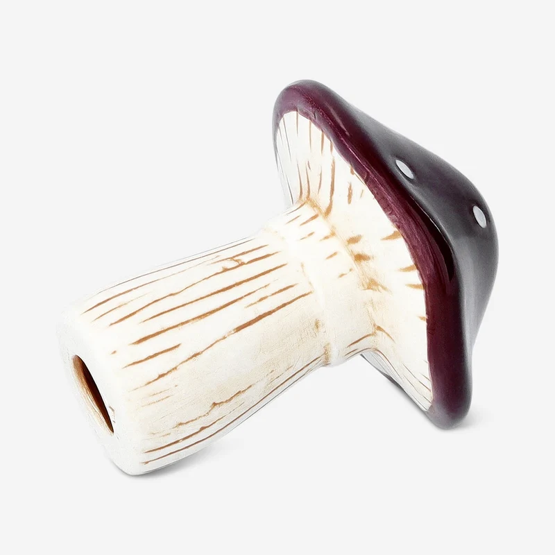 Decorative burgundy mushroom - 9 cm