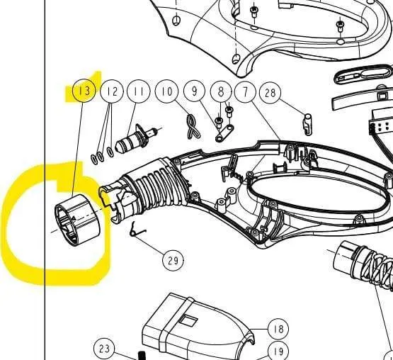 Ghiera bloccaggio rossa delle prolunghe con pistola generatore di vapore Unitekno c101 703