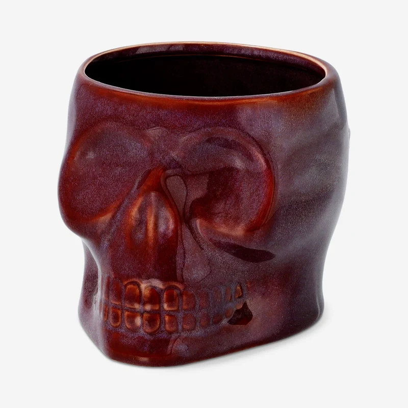Ceramic skull flowerpot