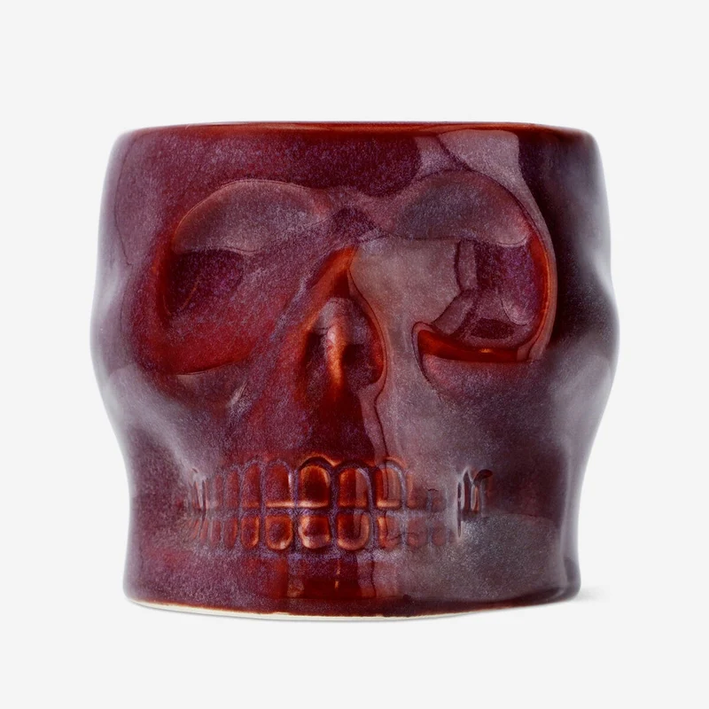 Ceramic skull flowerpot
